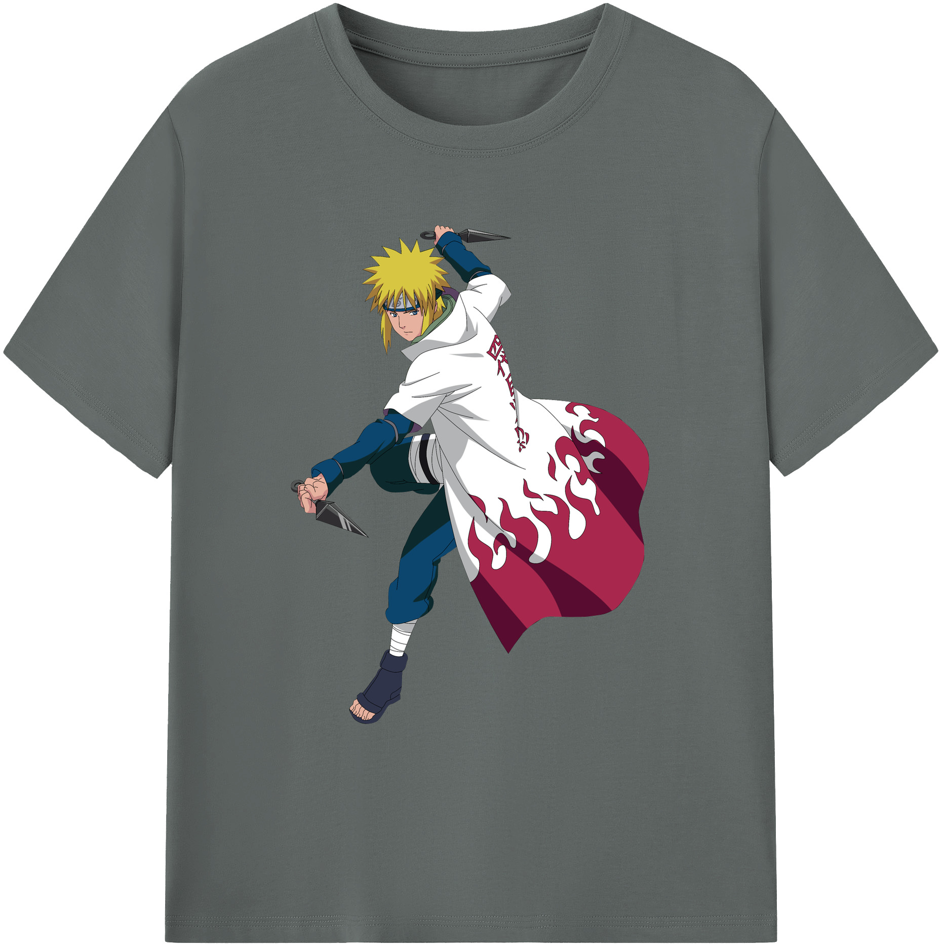 （画像用） NARUTO -ナルト- 波風 ミナト Namikaze Minato 綿100％ メンズ半袖Tシャツ｜肌触りやわらか＆通気性